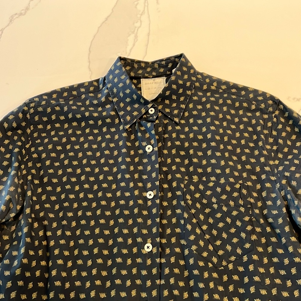 Billy Reid standard cut, size medium printed button down